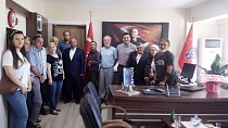 Sakatlar Derneği yönetimi, Emniyet Müdürü Korkmaz’ı ziyaret etti