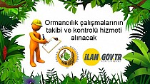 Ormancılık çalışmalarının takibi ve kontrolü hizmeti alınacaktır - haberi