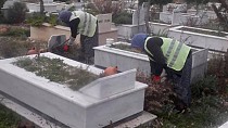Ayvalık Kabristanlığında düzenleme çalışmaları başladı
