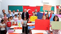 KAYMAKAM ODABAŞ VE İLÇE MİLLİ EĞİTİM MÜDÜRÜ ESMEN’DEN TÜGVA YAZ OKULU KURSLARINA ZİYARET