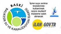 İçme suyu arıtma tesislerinde kullanılmak üzere muhtelif malzeme satın alınacak