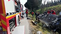 Balıkesir-İzmir yolunda kaza 1 ölü, 3 yaralı  - haberi