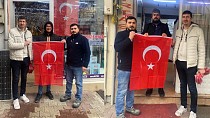 HAVRAN ÜLKÜ OCAKLARI ESNAFA BAYRAK DAĞITTI - haberi